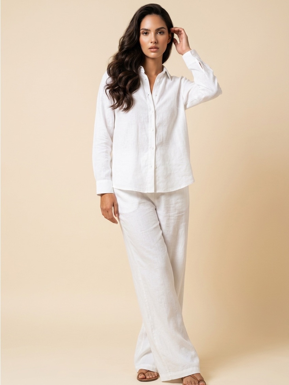 White Garment Care Tag on Textured Fabric
